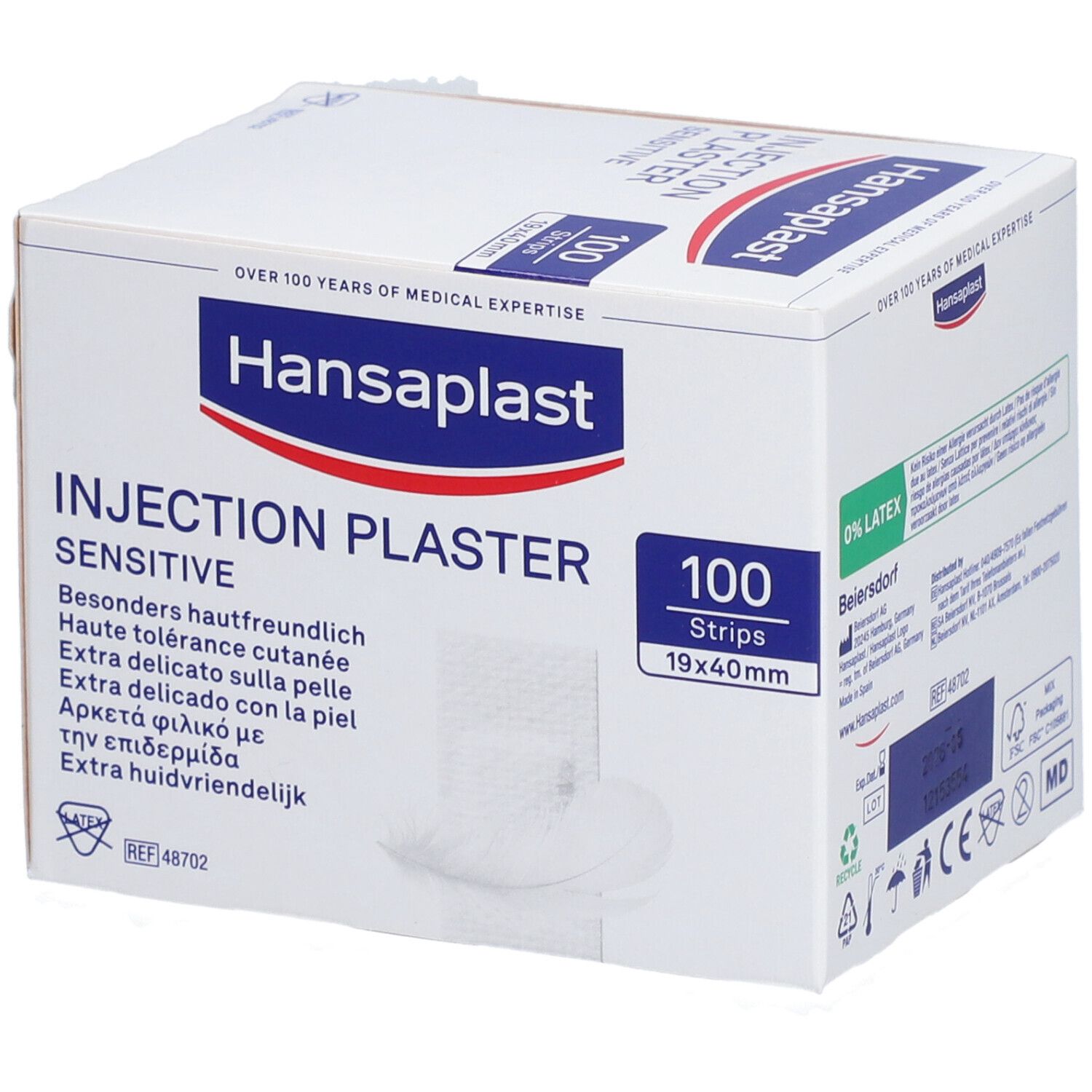 Hansaplast MED Injection Plaster Sensitive 19 x 40 mm