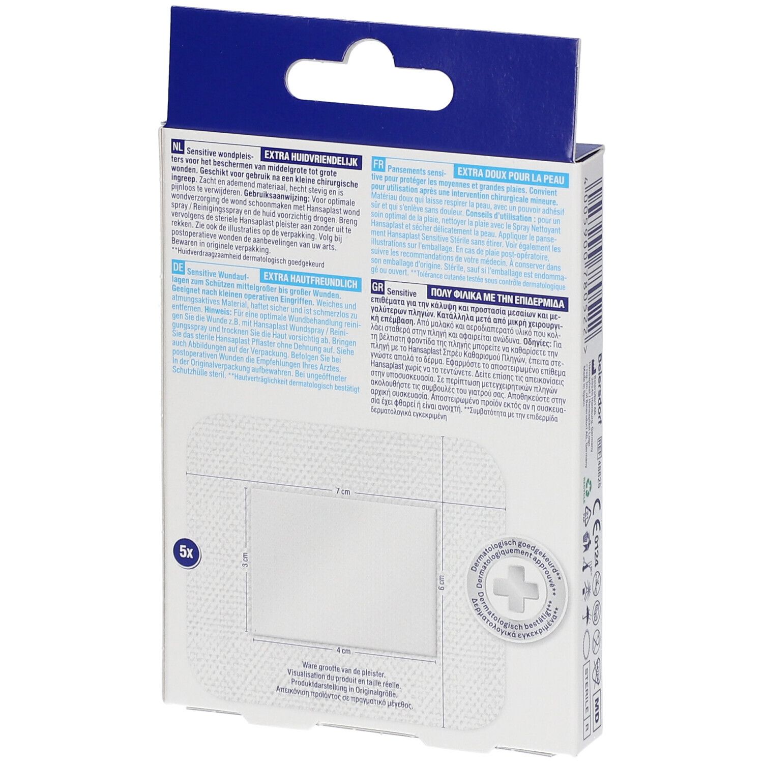 FARMA SERVICES Rays Bio Dress 100 Pansements 7 X 5 Cm - Stériles Respirants Hypoallergéniques