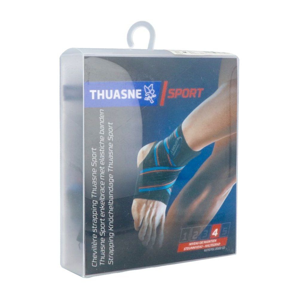 Emballage transparent avec chevillère. Marque THUASNE. Texte : SPORT.