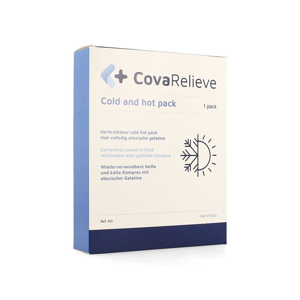 CovaRelieve Compresse chaude et froide, 1 paquet. Compresse réutilisable avec gelatine non toxique.