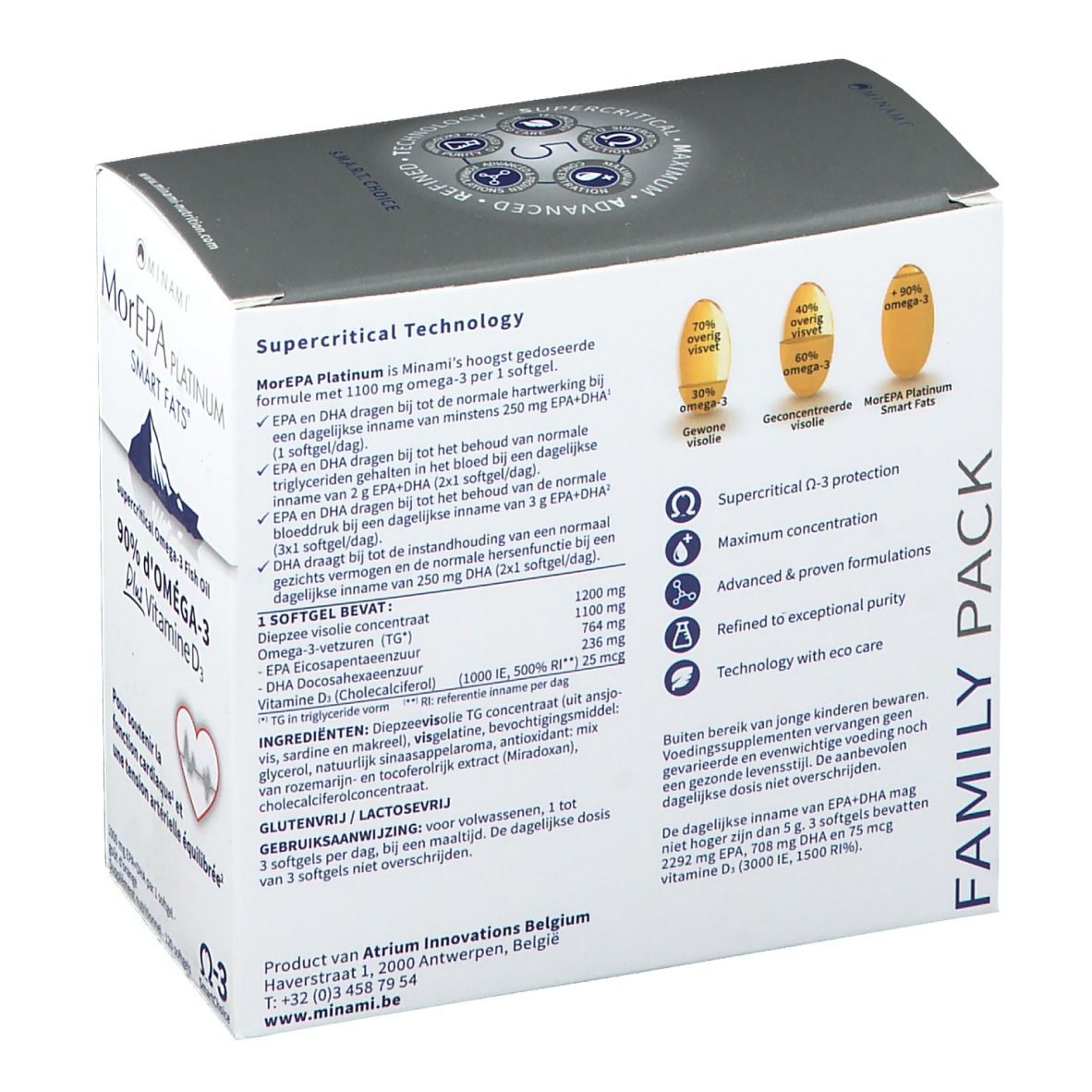 Minami MorEPA Platinum Smart Fats + Vitamine D3