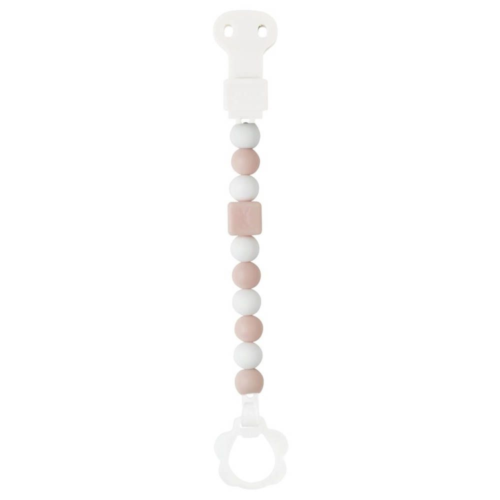 Nattou® Attache-sucette Rose clair - Blanc