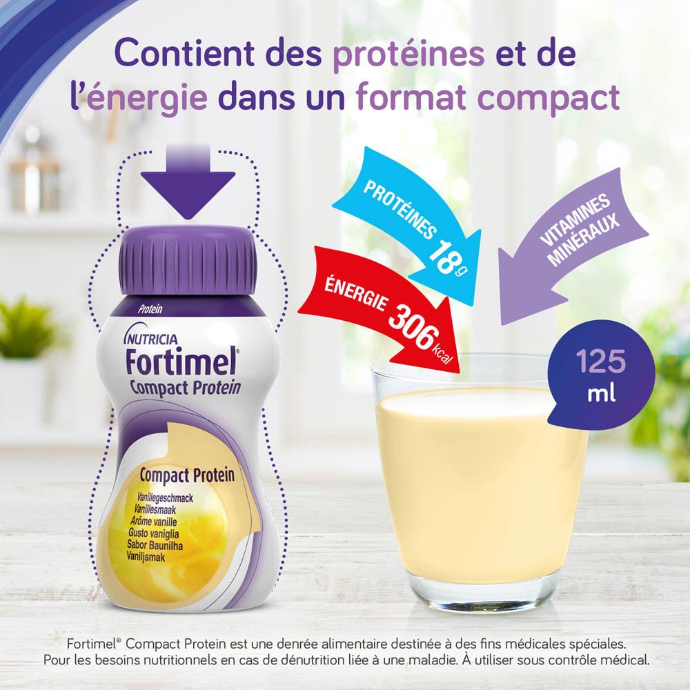 Fortimel® Compact Protein Goût Fruits Rouges Sensation Fraîcheur