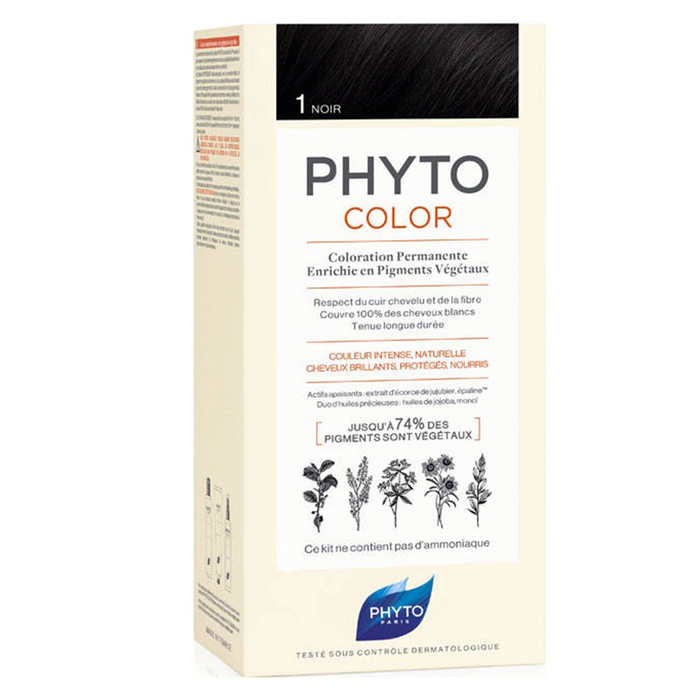  PHYTO PHYTOCOLOR Coloration permanente 1 Noir