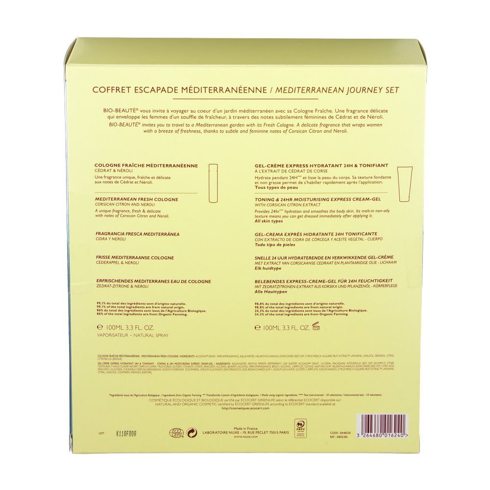 Nuxe Bio Beauté® Coffret Escapade Méditerranéenne