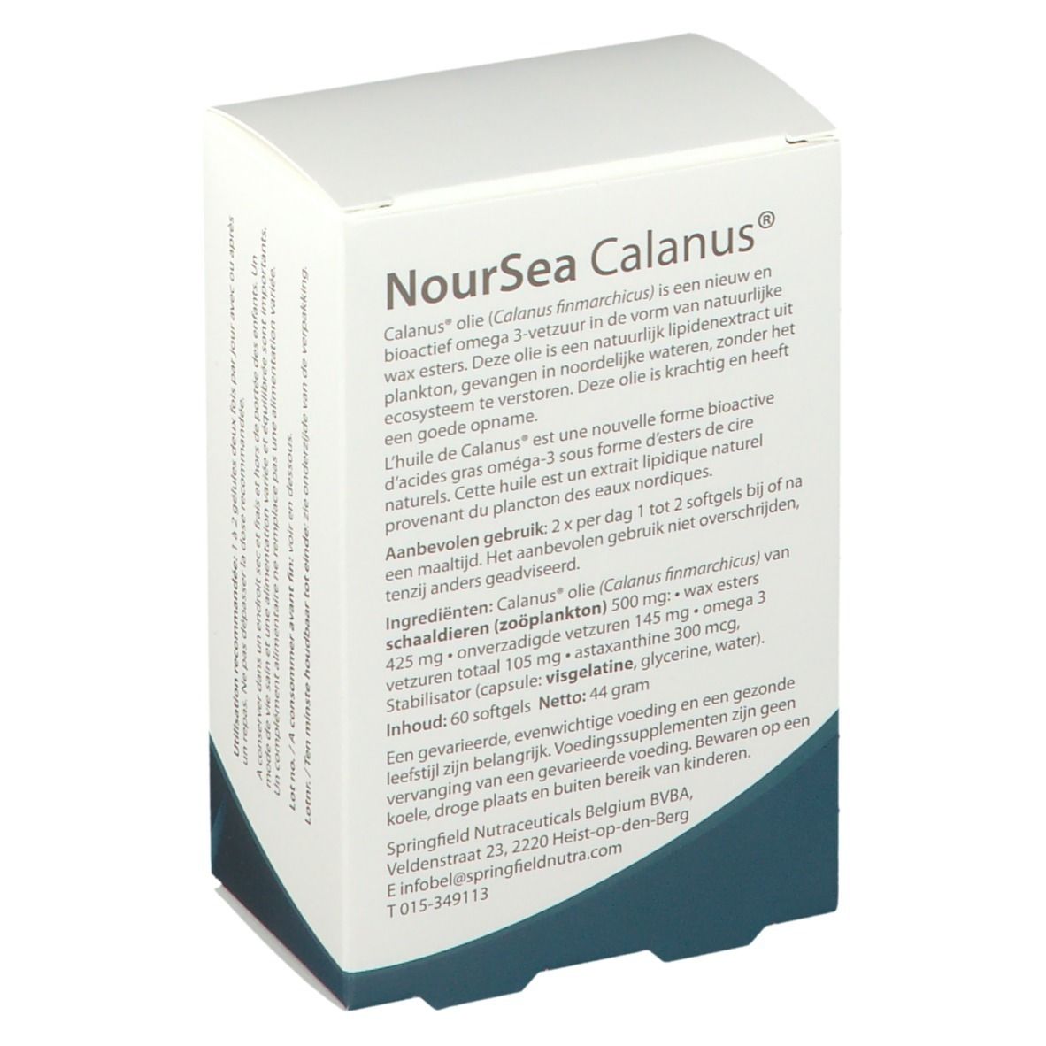 Springfield NourSea Calanus Huile 500 mg