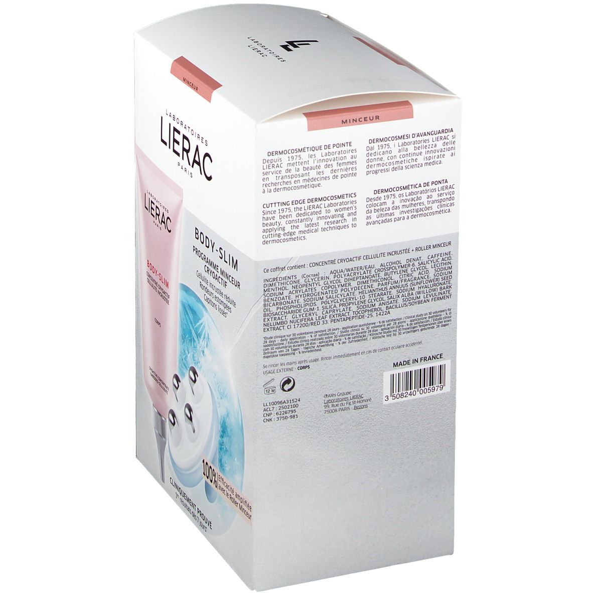 LIERAC BODY-SLIM Programme cryoactif cellulite incrustée