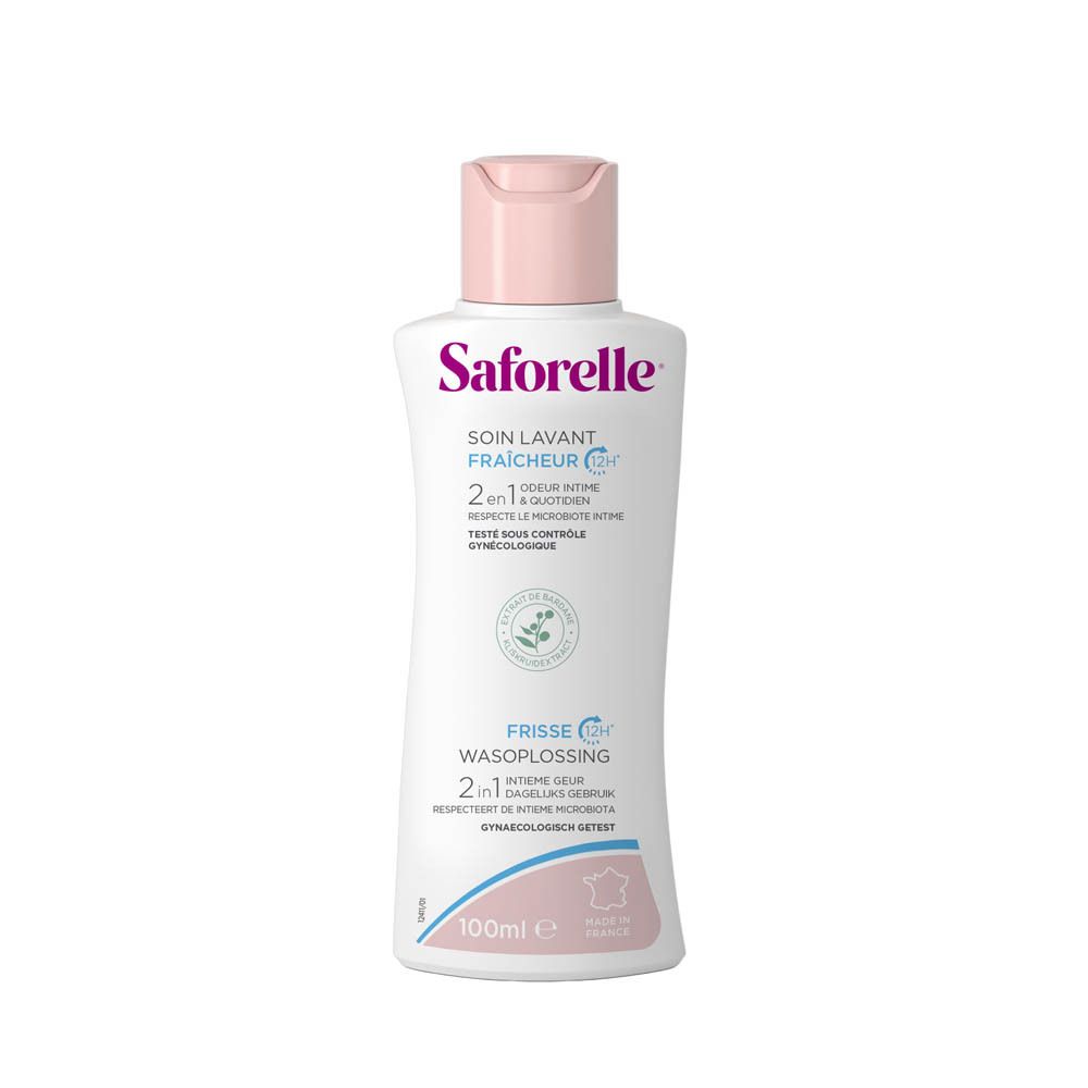 Saforelle Soin Lavant Fraîcheur flacon et boîte.