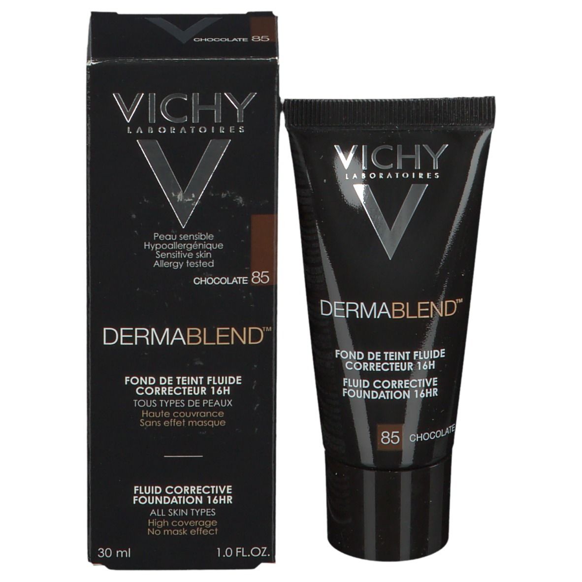 VICHY Dermablend Fond de Teint Fluide Correcteur 85 Chocolat