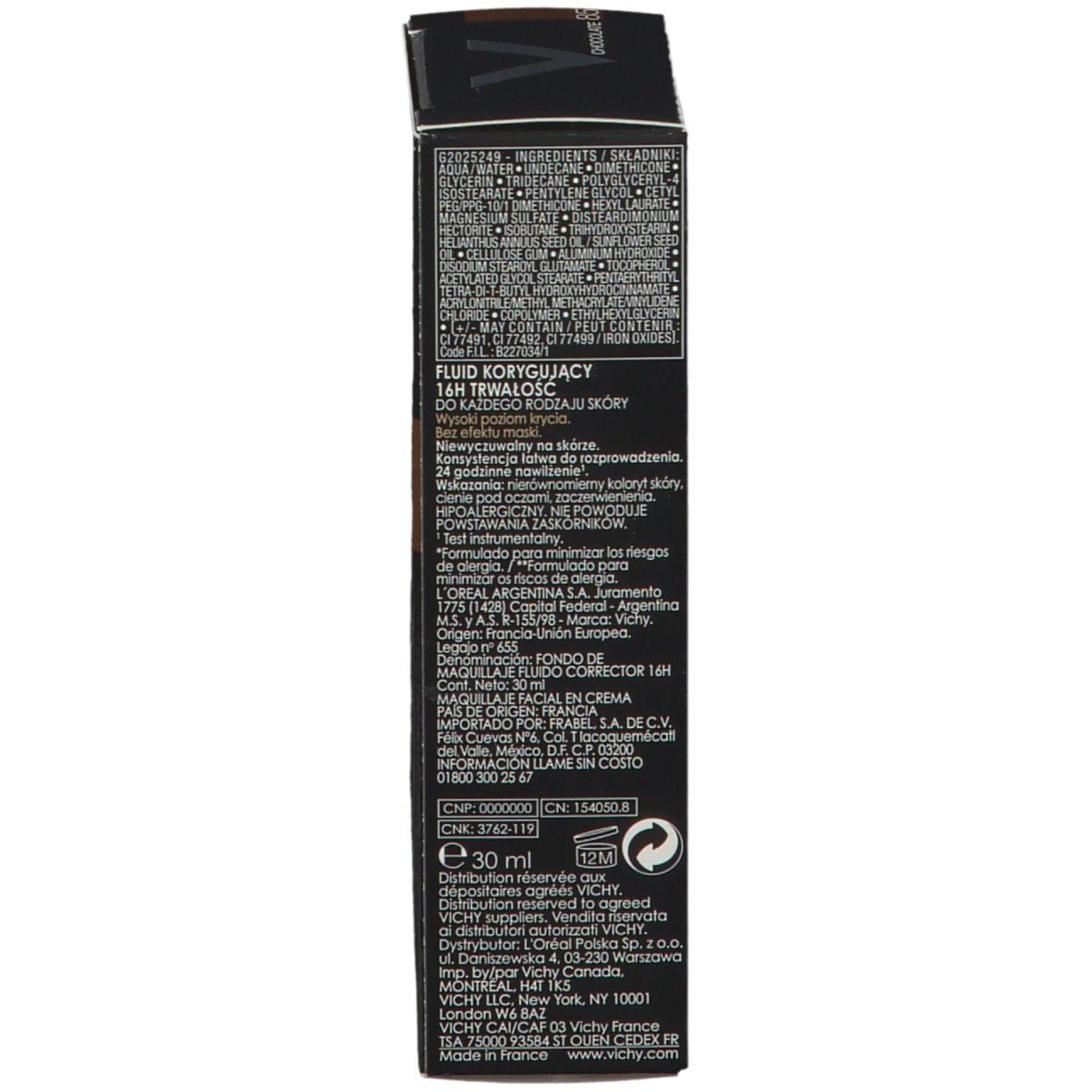 VICHY Dermablend Fond de Teint Fluide Correcteur 85 Chocolat