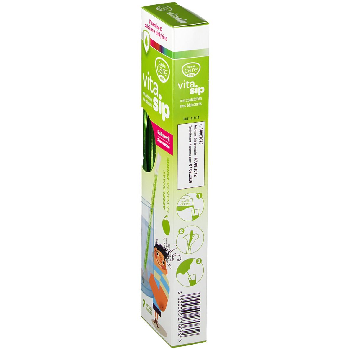 Eureka Care® Vitasip Vitamine C, Calcium + Zinc Pomme