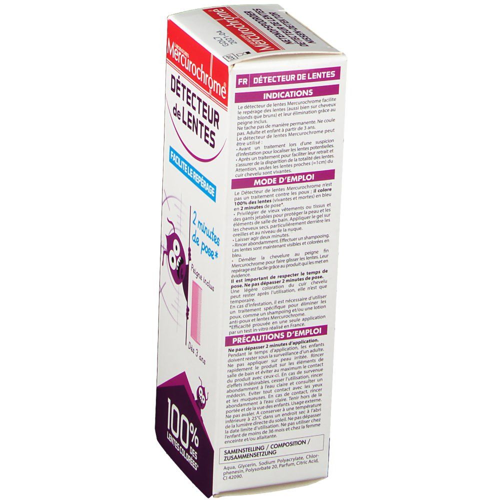 Mercurochrome® Detecteur de Lentes