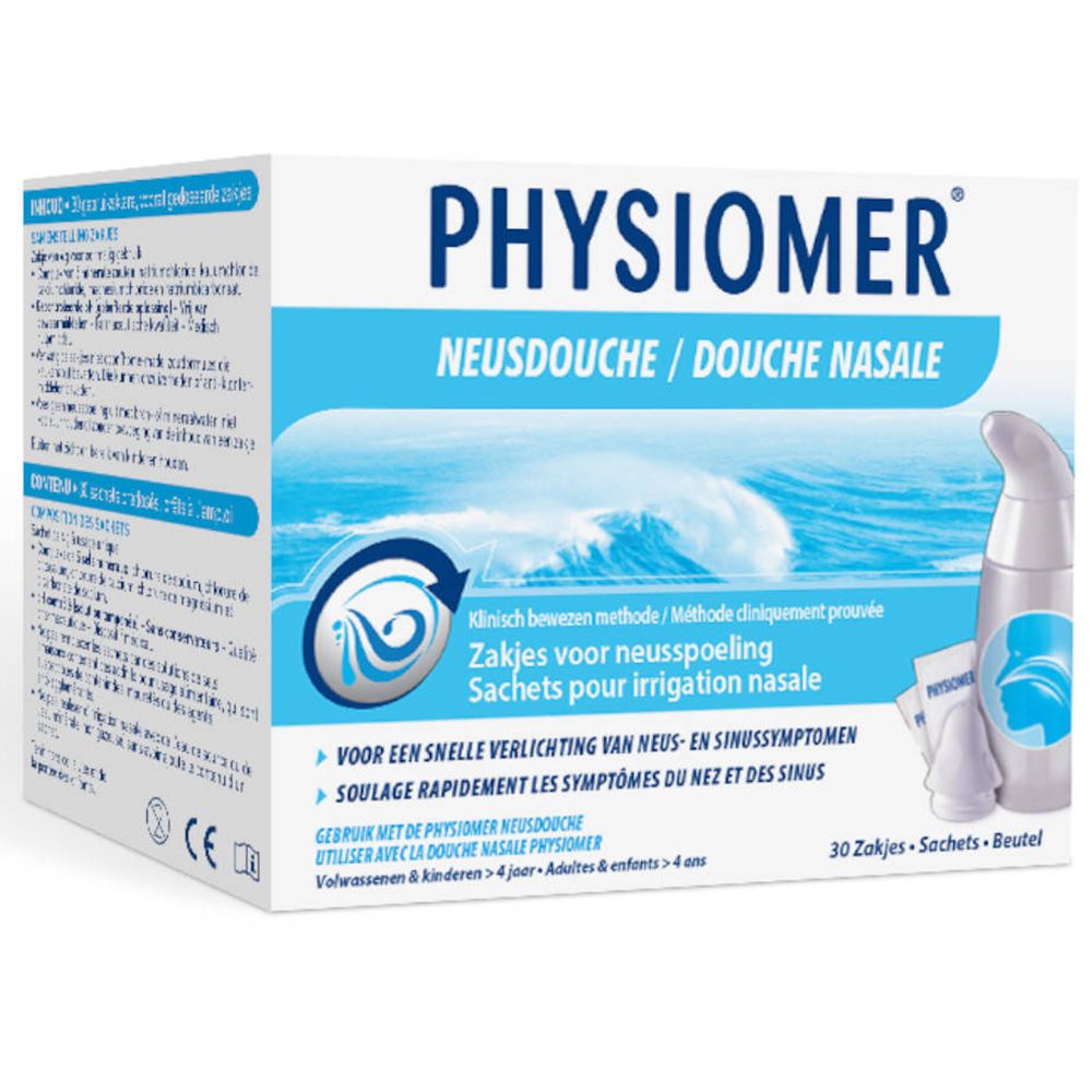Physiomer Sinusite Douche Nasale Sachets pour Irrigation Nasale, 30  sachets