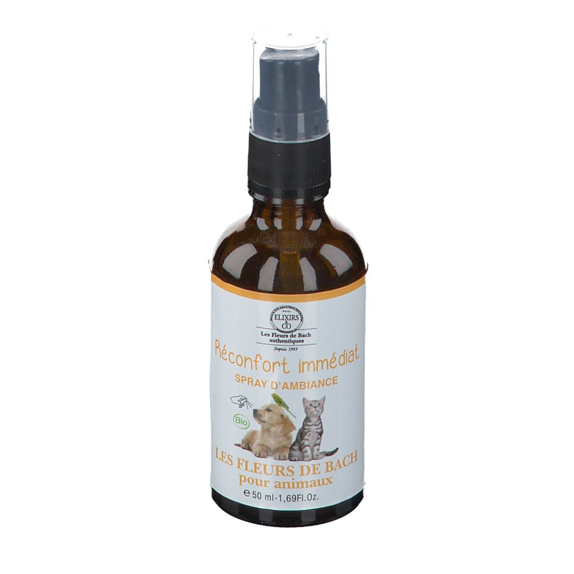 Elixirs & Co Les Fleurs de Bach Spray d'Ambiance Réconfort Immédiat Animaux