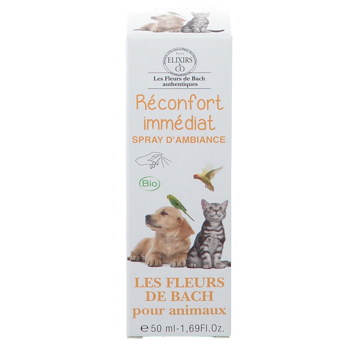 Elixirs & Co Les Fleurs de Bach Spray d'Ambiance Réconfort Immédiat Animaux