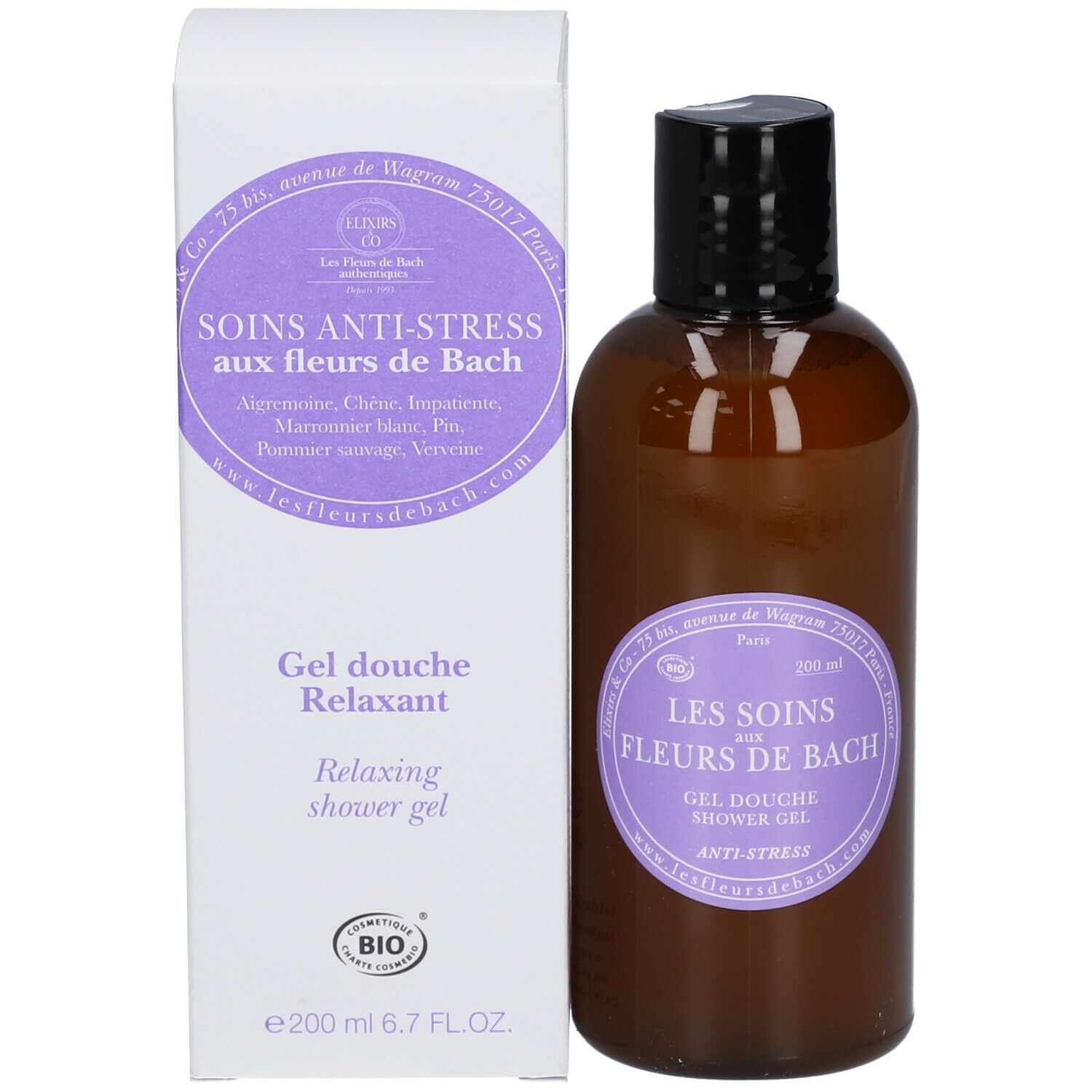 ELIXIRS & CO Les Fleurs de Bach Gel douche anti-stress
