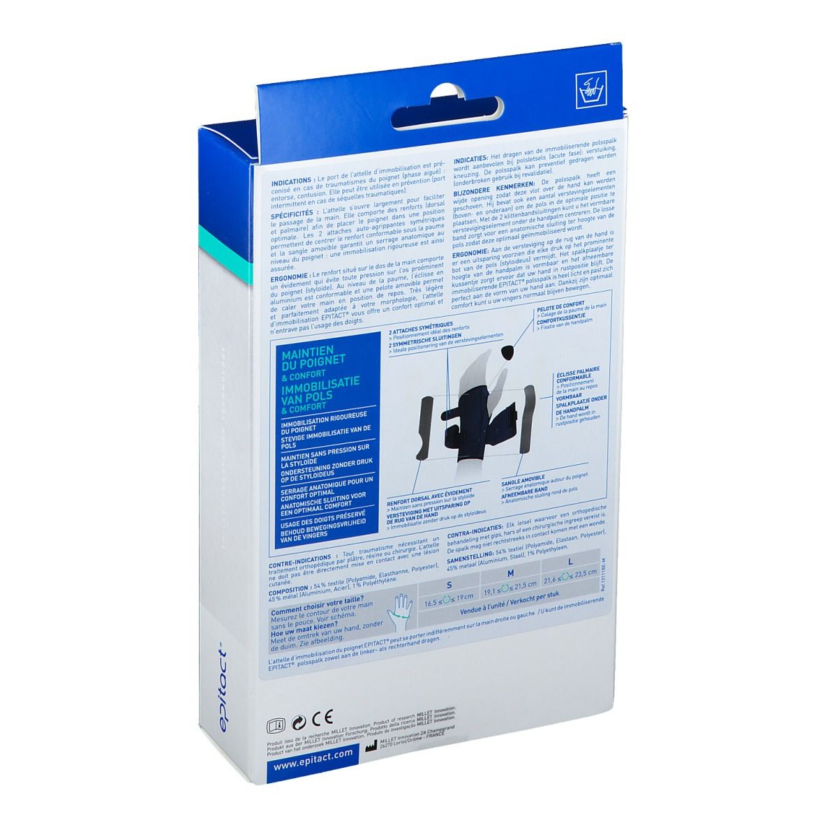 EPITACT Attelle Poignet d'Immobilisation M