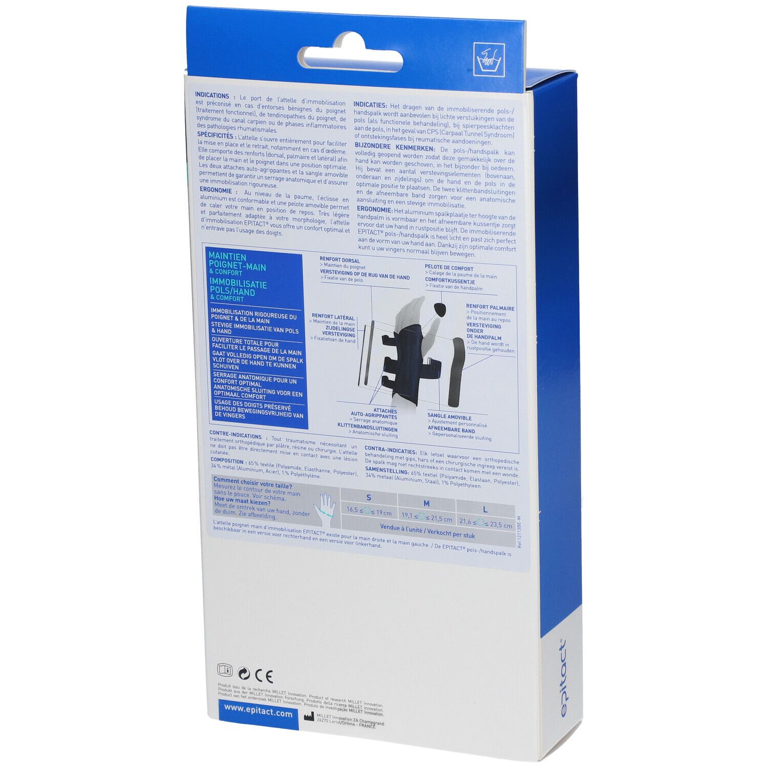EPITACT Attelle Poignet-Main d'Immobilisation Droite M