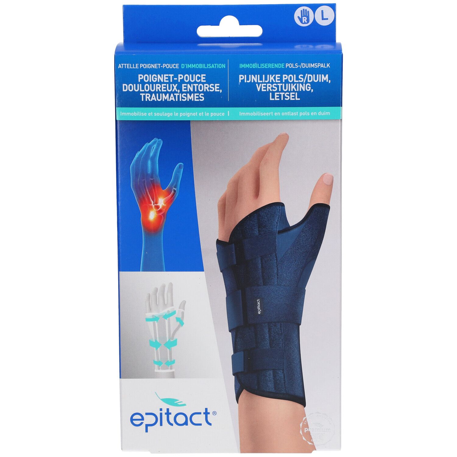 EPITACT Attelle Poignet-Pouce d'Immobilisation Droite L