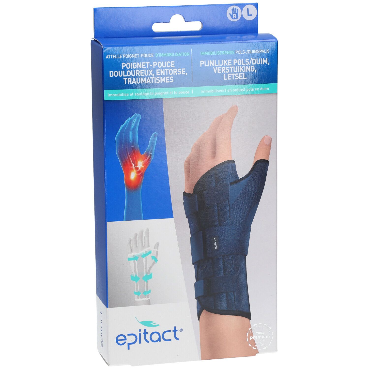 EPITACT Attelle Poignet-Pouce d'Immobilisation Droite L