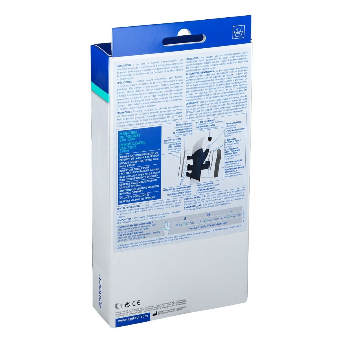 EPITACT Attelle Poignet-Pouce d'Immobilisation Gauche L