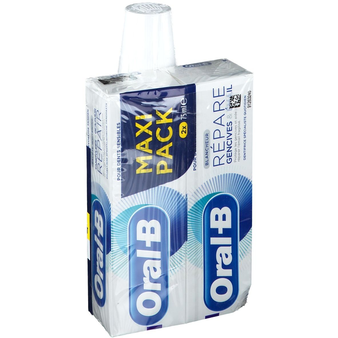Oral-B® Répare Gencives & Émail Blancheur Dentifrice + Soin Gencives & Émail Bain de bouche