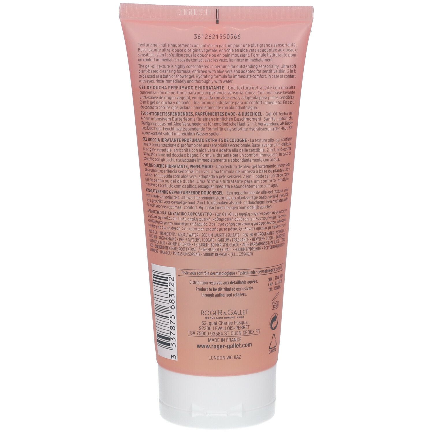 Roger & Gallet Gingembre Rouge Gel Douche Dynamisant