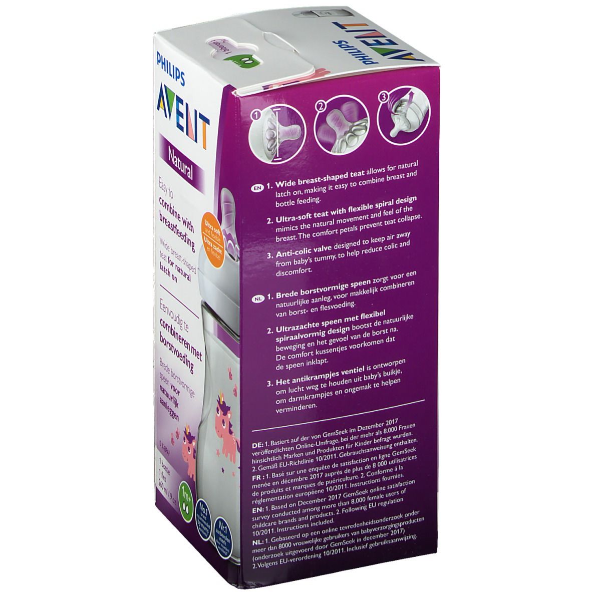 AVENT Natural 2,0 Biberon Licorne 260 ml