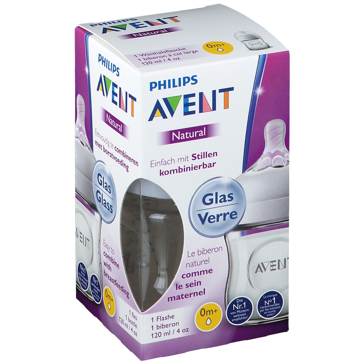Philips AVENT Biberon en verre natural 120 ml