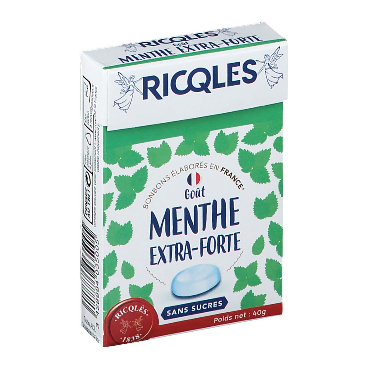 RICQLES Bonbons sans sucre Menthe extra-forte 40 g - Redcare Pharmacie