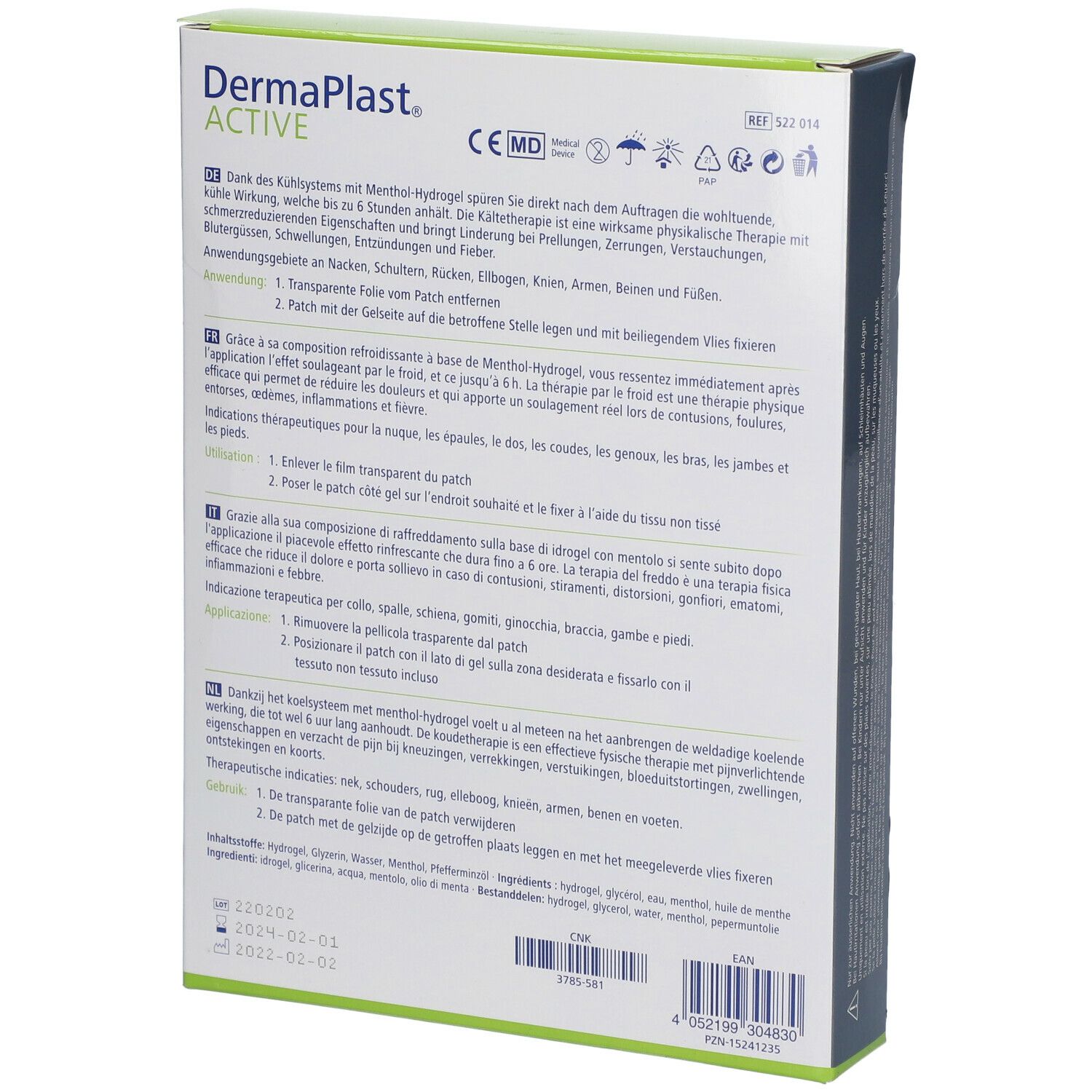 Dermaplast Active Cool Patch 5220140