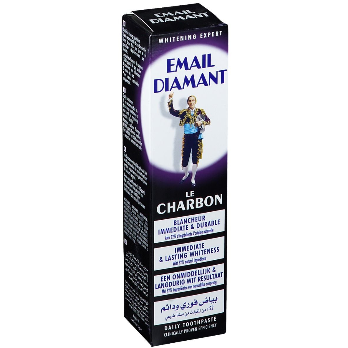 Email Diamant Le Charbon Dentifrice Blancheur Immédiate Et Durable Tube  75ml