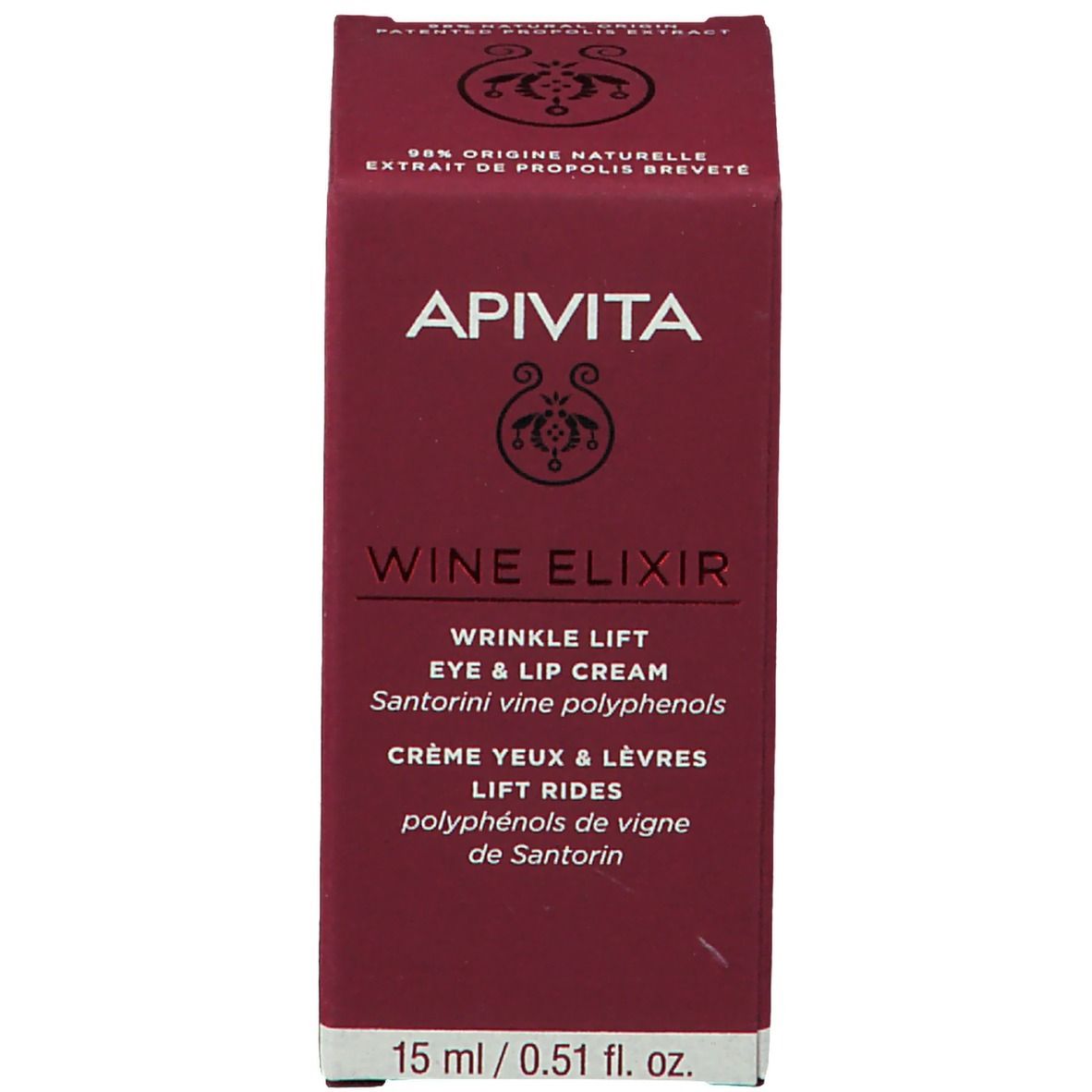 APIVITA Wine Elixir Crème yeux & lèvres lift rides