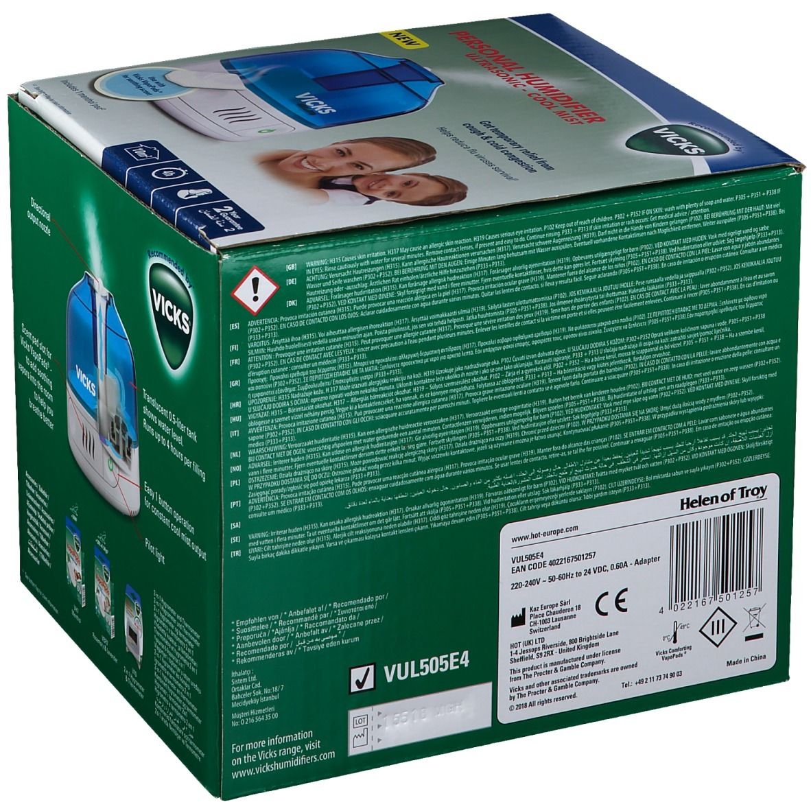 Vicks® Humidificateur personnel à Ultrason CoolMist VUL505E4