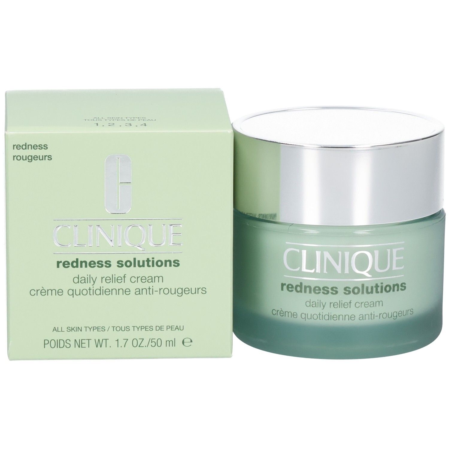 Crème Clinique Redness Solutions et sa boîte.