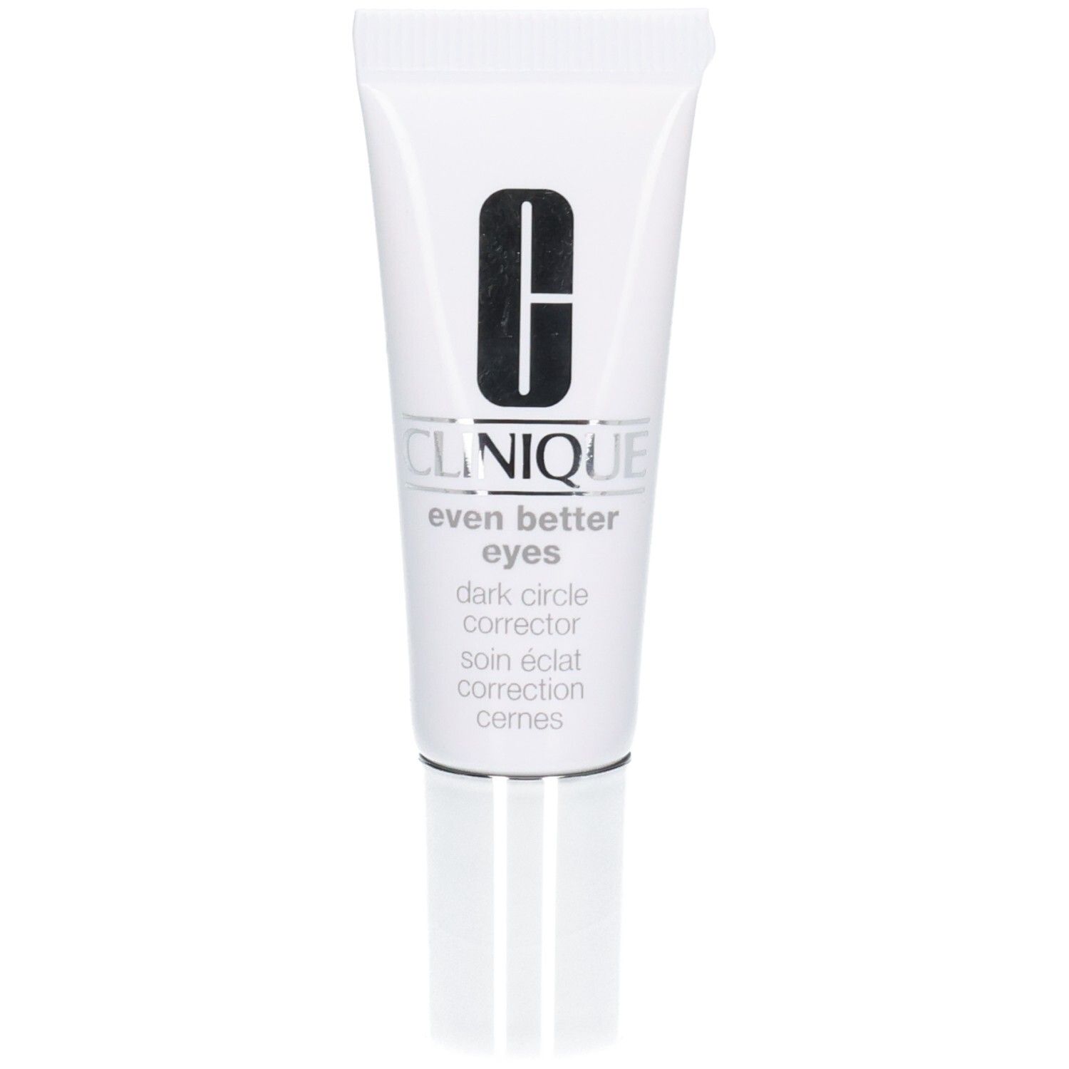 Tube Clinique Even Better Eyes avec applicateur argenté.