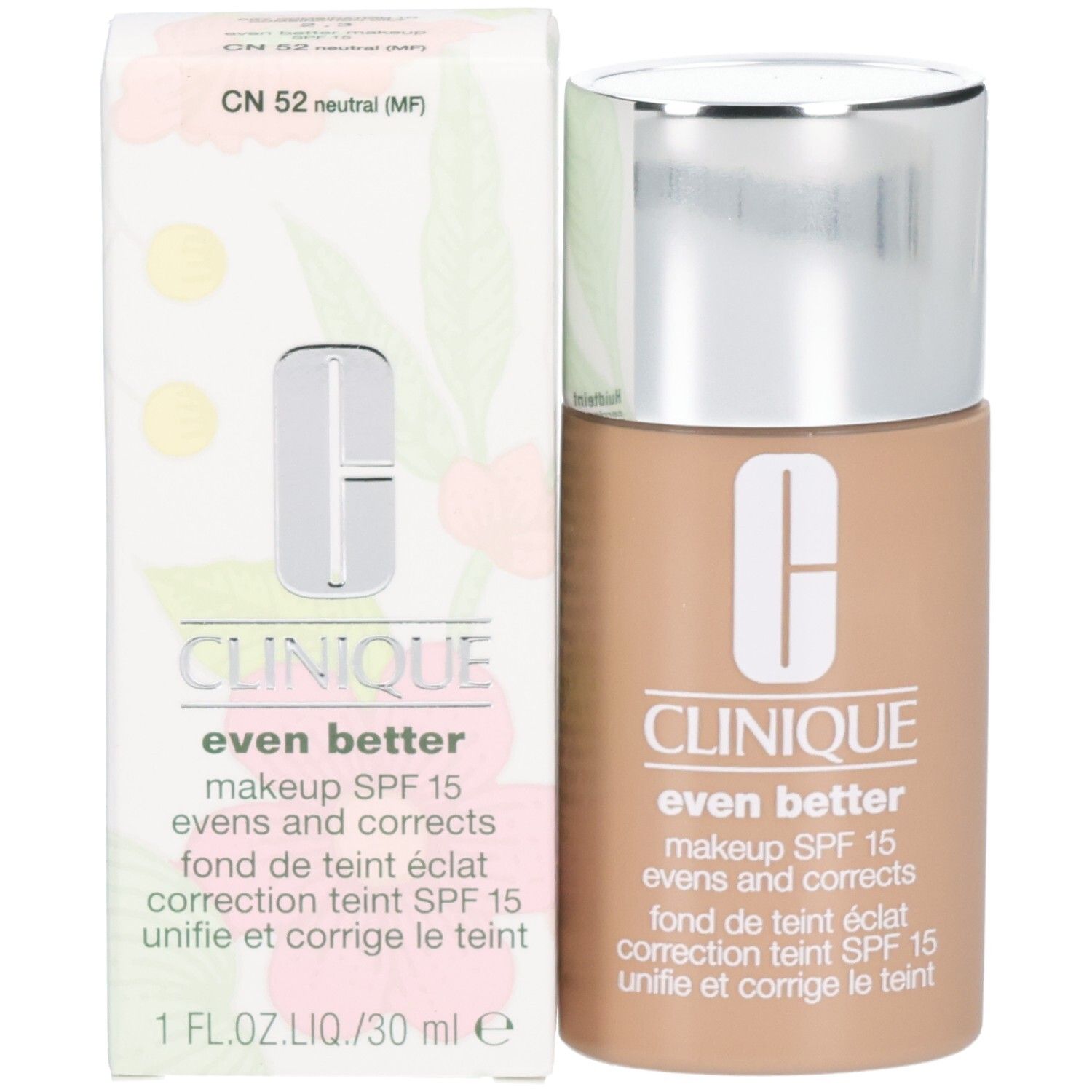 Clinique Even Better Makeup SPF 15 et boîte, teinte peau claire.