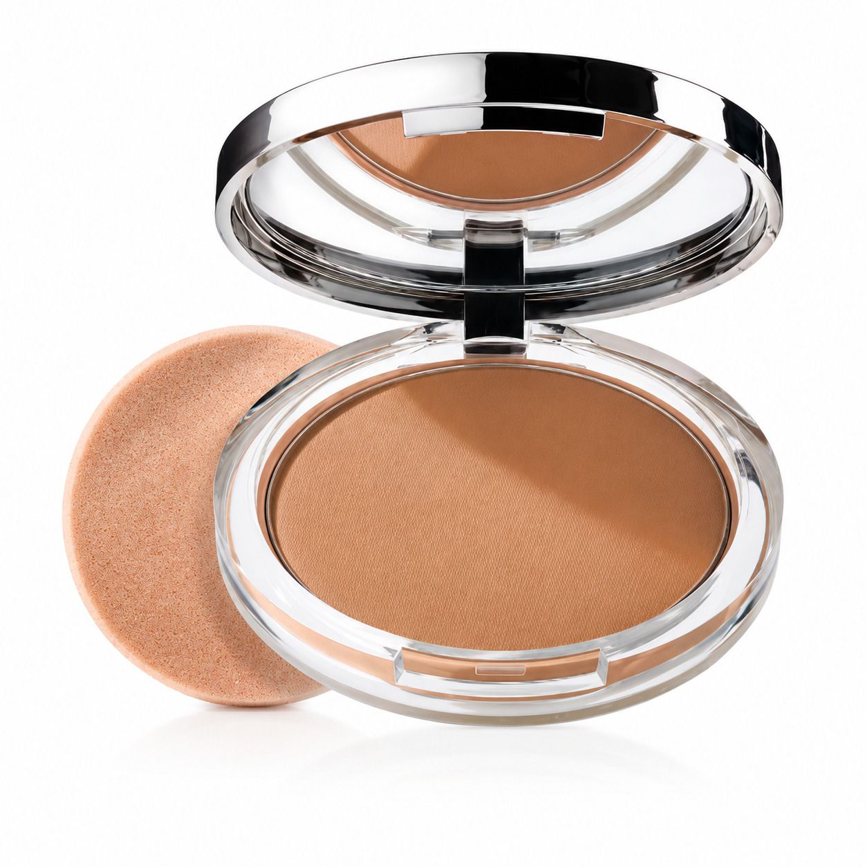 Emballage Clinique Stay-Matte Sheer Pressed Powder, teinte 04 Stay Honey.