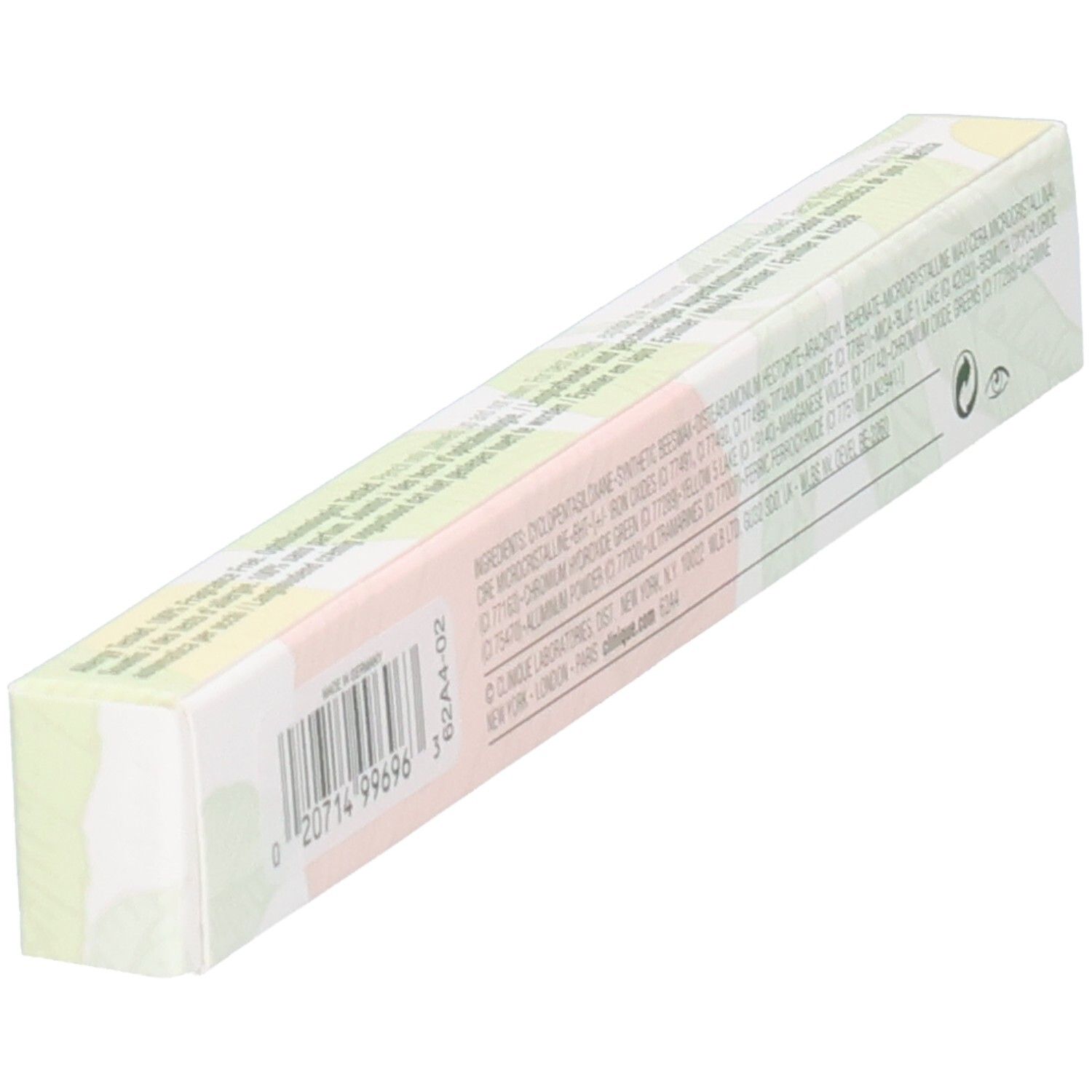 Emballage Clinique Quickliner for Eyes Smoky Brown, arrière avec détails.