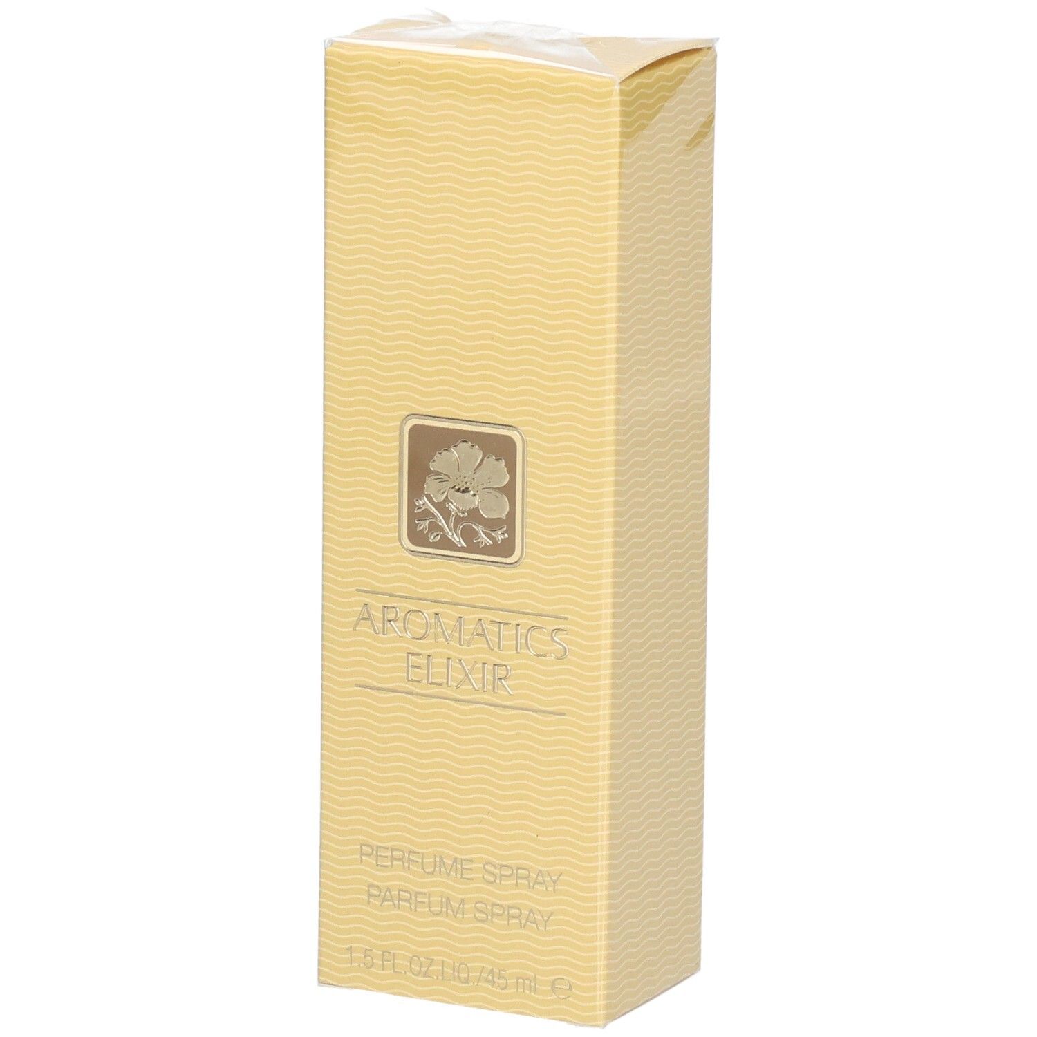 Emballage pour Clinique Aromatics Elixir Eau de Parfum, 45 ml.