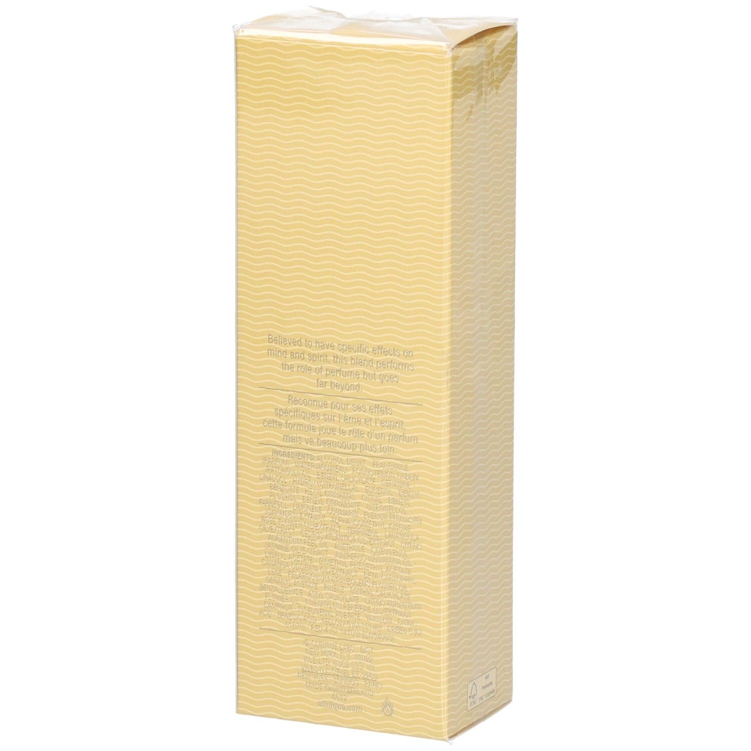 Arrière de l'emballage pour Clinique Aromatics Elixir Eau de Parfum.