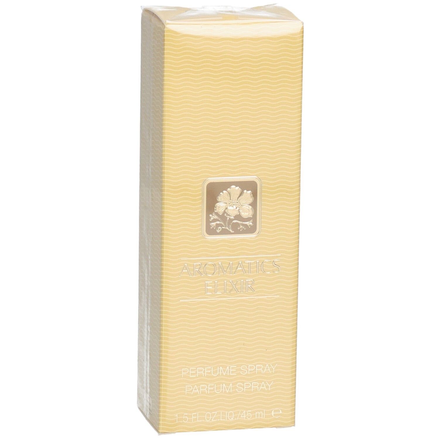 Emballage pour Clinique Aromatics Elixir Eau de Parfum, 45 ml.