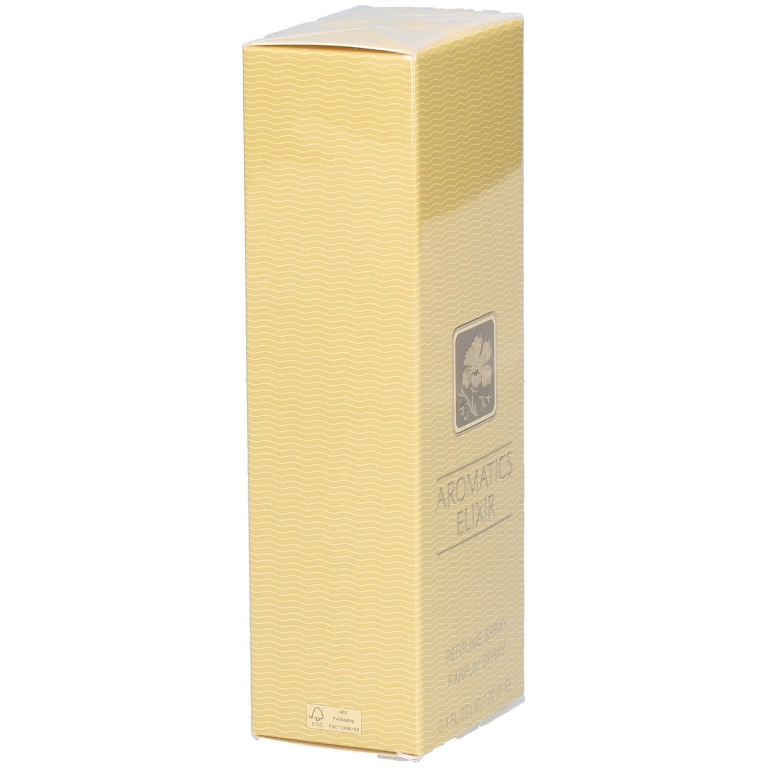 Clinique Aromatics Elixir Parfum Spray 100 ml, vue latérale.
