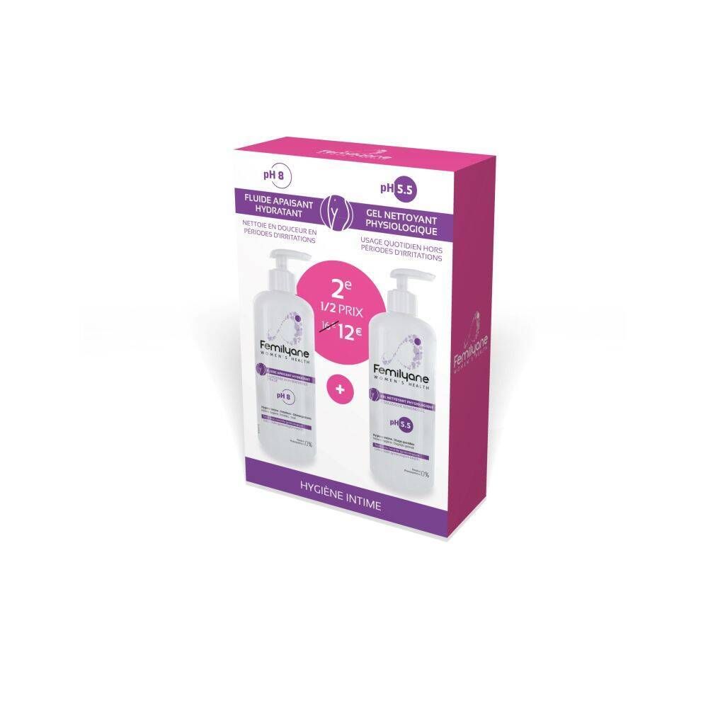 Femilyane Gel nettoyant physiologique pH 5,5 & Femilyane Gel nettoyant physiologique pH 8