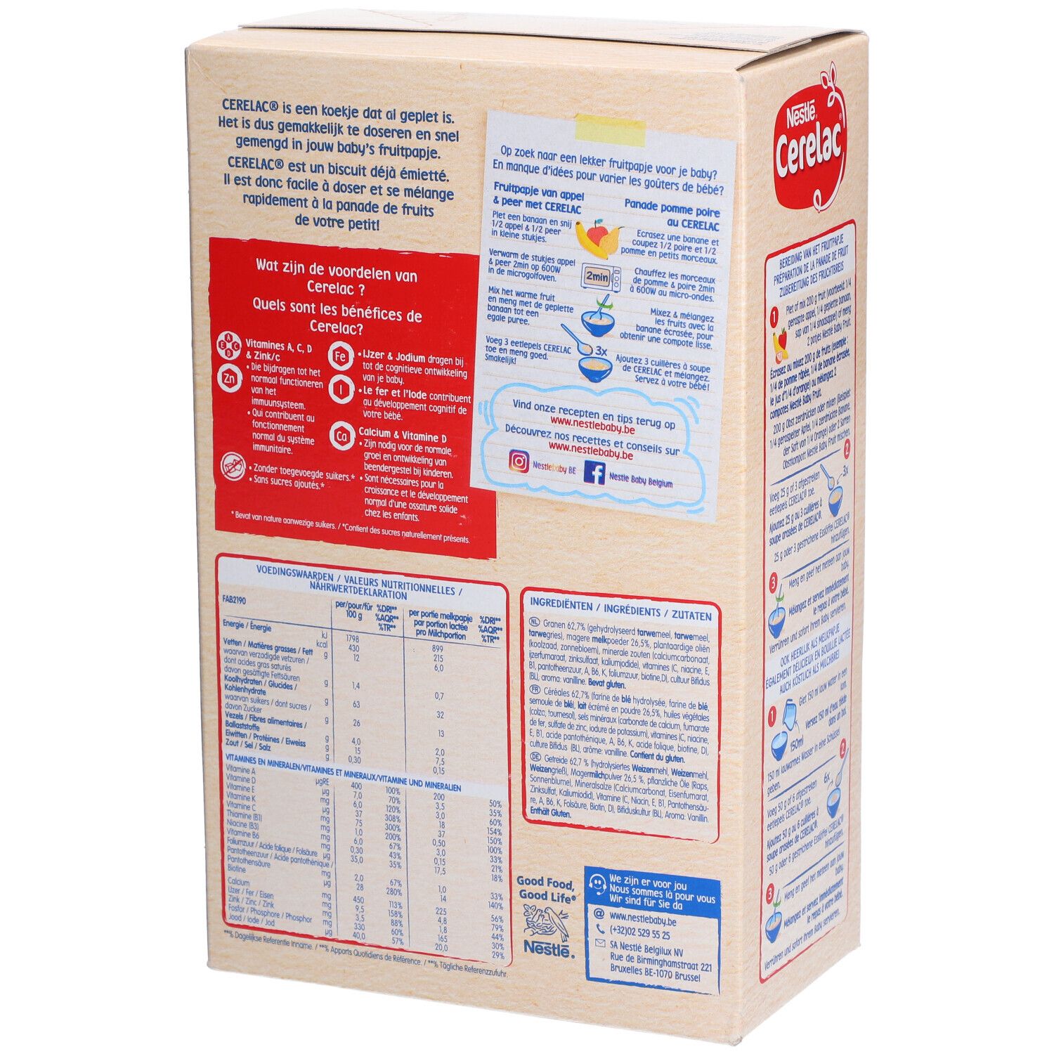 Nestlé Cerelac Céréales Biscuitées Bébé 4+ 250g - Pharma Online