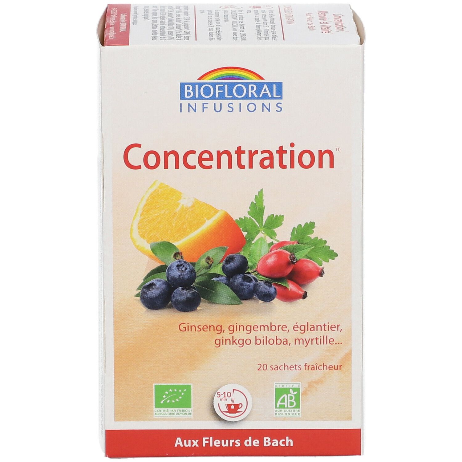 BIOFLORAL Infusion Concentration - Mémoire et Vitalité aux Fleurs de Bach BIO
