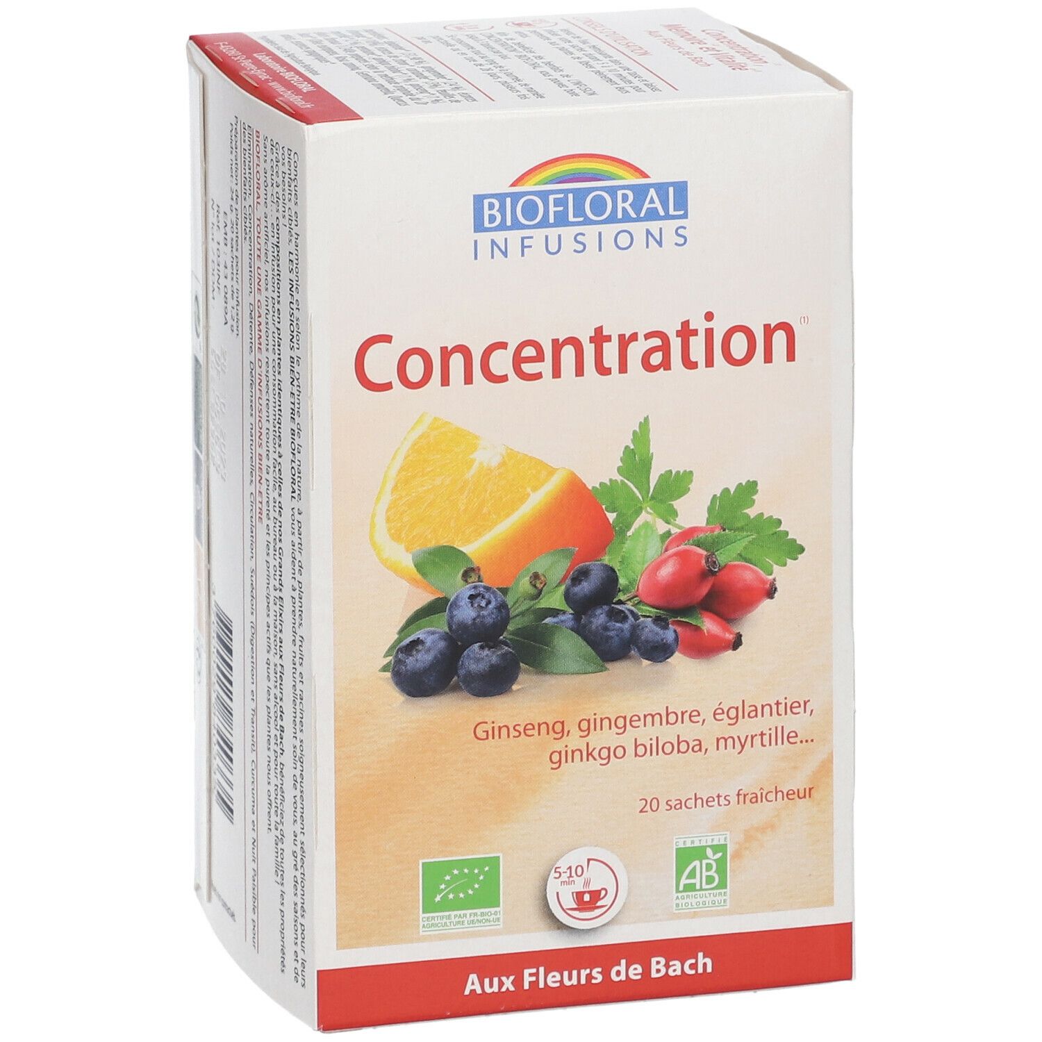 BIOFLORAL Infusion Concentration - Mémoire et Vitalité aux Fleurs de Bach BIO
