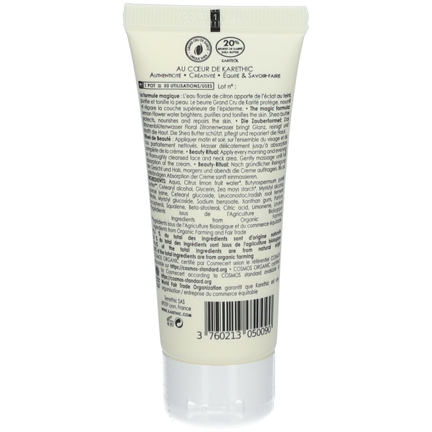 KARETHIC Crème de Karite Hydratante Bio