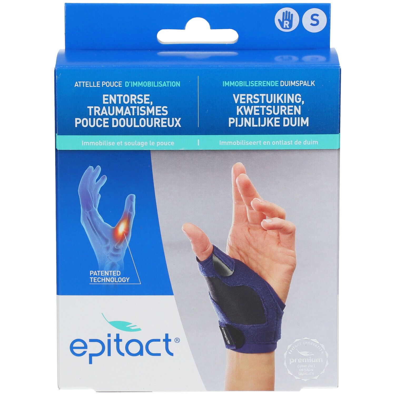 EPITACT Attelle Pouce d'Immobilisation Droite S