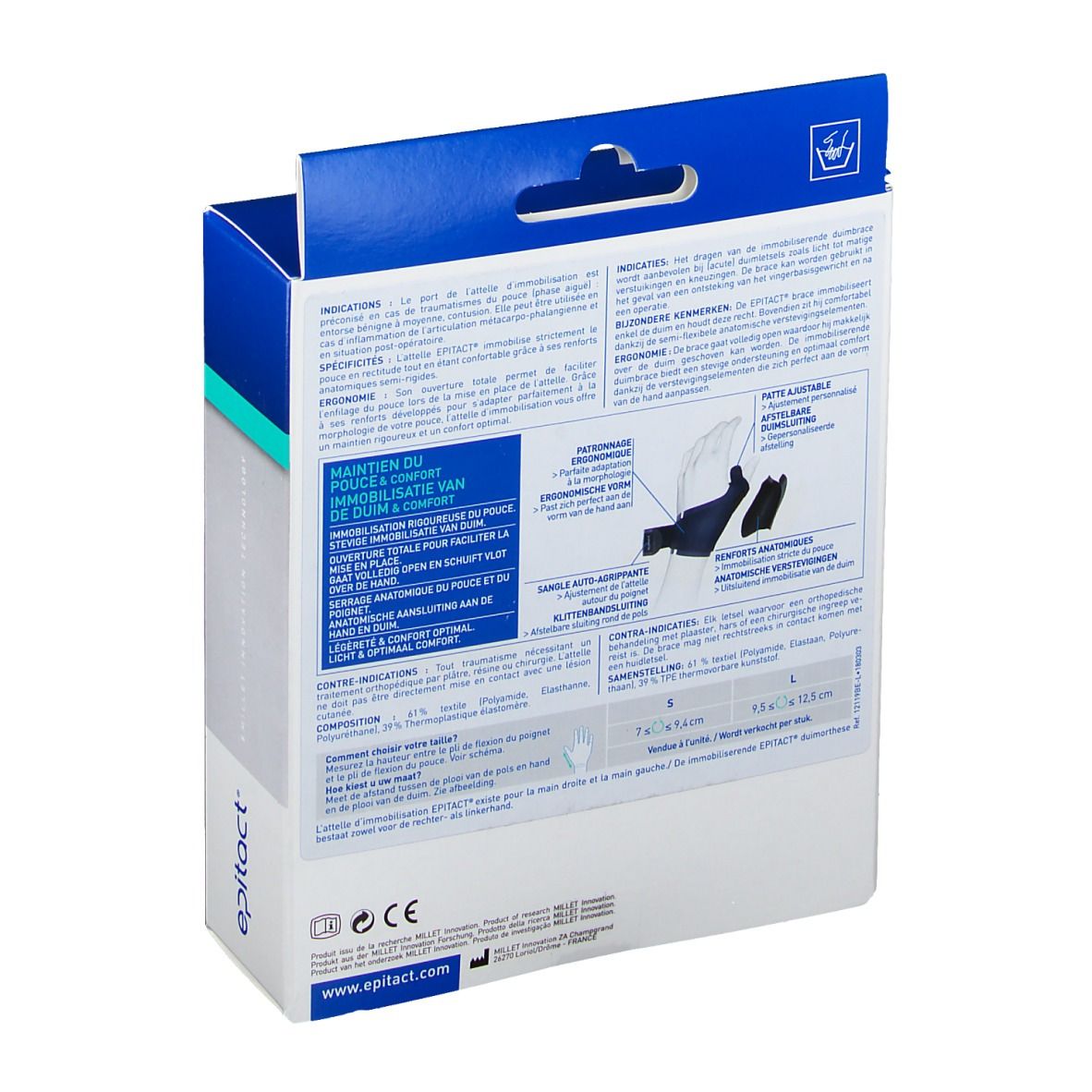 EPITACT Attelle Pouce d'Immobilisation Gauche S